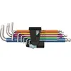 Image de Wera 05022669001 3950 SPKL/9 SM Multicolore Jeu de clés mâles coudées, system. métrique, acier inoxydable, 9 pièces, Multicolore