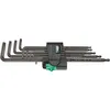 Image de Wera 05024460001 967/9 TX XL 1 Jeu de clés mâles coudées Torx, 9 Pièces, Noir, 9-Teilig