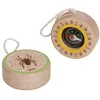 Image de Goki - mini-boussole en bois - motif araignée