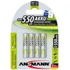 Image de Pile rechargeable LR3 (AAA) NiMH 1.2 V Ansmann 5030772 550 mAh 4 pc(s)