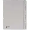 Image de Rexel, Classeur : accessoires, HETZEL registres plastiques, numéros, A4, 1-52, PP, gris 52 parties, 0,11 mm, perforation :