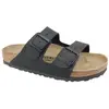 Image de Birkenstock, Unisexe, Sandales, Arizona Naturleder Normal, Noir, (46)