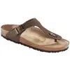 Image de Birkenstock, Unisexe, Sandales, Gizeh Birko-Flor Nubuk Normal, Marron, (45)
