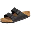Image de Birkenstock, Unisexe, Sandales, Arizona Softbed Birko-Flor Normal, Noir, (42)
