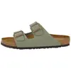 Image de Birkenstock, Unisexe, Sandales, Arizona Birko-Flor Nubuck normal, Gris, (41)