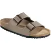 Image de Birkenstock, Unisexe, Sandales, Arizona Birko-Flor Nubuk normal, Gris, (45)