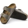 Image de Birkenstock, Unisexe, Sandales, Arizona Birko-Flor Nubuk Étroit, Marron, (36)