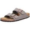 Image de Birkenstock, Unisexe, Sandales, Arizona Birko-Flor Nubuk Étroit, Marron, (37)