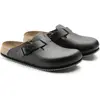 Image de Birkenstock, Unisexe, Sandales, Boston cuir naturel normal, Noir, (38)