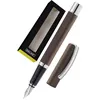 Image de Stylo plume - Pointe médium iridium - Rechargeable - Online - Effet bois - Cognac