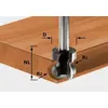 Image de Fraise pour poignée moulurée HW avec queue de 8mm FESTOOL HW S8 D22/16/R2,5+6 - 491140