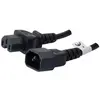 Image de Good Connections Câble de connexion pour appareils chauds, C14 mâle / C15 femelle, 1,8 m Pour connecter un appareil (1.80 m), Câble d'alimentation, Noir