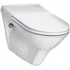 Image de Laufen, Cuvette toilettes + bidet, Liberty Line WC suspendu, sans obstacle, rinçage profond, avec bord de rinçage, 700x360x360