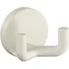 Image de Hewi, Patère + Porte-manteau mural, Crochet double 477.90B025 double Saillie 43,5 mm Polyamide 99 blanc pur mat Ø 50 mm