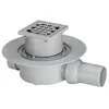Image de Viega, Siphon, Échelle sèche réglable en hauteur avec grille en acier inoxydable et joint d'étanchéité, d