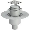 Image de Viega, Siphon, Échelle sèche réglable en hauteur avec grille en acier inoxydable et joint d'étanchéité, d