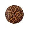 Image de Carte de 2 boutons Recyclé cuir à queue 18mm motif léopard - Union Knopf(...) - Marron