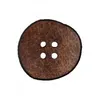 Image de Carte de 2 boutons Recyclé cuir 23mm motif brut - Union Knopf(...) - Marron