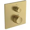 Image de Ideal Standard, Robinetterie de salle de bains, IDS Thermostat de douche encastré Navigo CERATHERM 1 consommateur, carré brushed gold