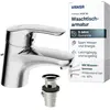 Image de Hansa, Robinetterie de salle de bains, Hansamix XS Mitigeur de lavabo, avec vidage, avec frein à eau, saillie : 127mm, 01102283