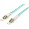 Image de equip Câble patch à fibres optiques LC->LC multimode duplex OM3 turquoise (2 m), Câble réseau