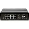 Image de LevelOne Switch 10Port Gigabit PoE DIN-Rail,-40°C to 75°C (8 ports), Switch réseau, Noir