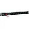 Image de equip, Multiprise, Bloc multiprise 1U7 avec protection contre les surtensions + interrupteur (7x, CEE 7/4, 1.80 m)