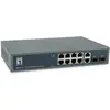 Image de LevelOne Commutateur 10x GE GEP-1221 2xGSFP 8xPoE (12 ports), Switch réseau, Noir