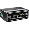 Image de LevelOne Commutateur 5x GE IGP-0502 Rail DIN, -40°C à 75°C PoE (5 ports), Switch réseau, Noir