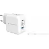 Image de Conceptronic Chargeur 3Port 67W,2xUSB-C,3-in-1 USB-A PD ws (67 W, 3 ports), Chargeur USB, Blanc