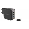 Image de Conceptronic Chargeur 3Port 67W,2xUSB-C,3-in-1 USB-A PD sw (67 W, 3 ports), Chargeur USB, Noir