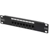 Image de Digitus CAT 5e Class D Patch Panel non blindé 8-Port RJ45 8P8C LSA 1U 254 mm(10inch)Rack Mount Colour S..., Serveur : accessoires, Noir