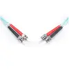 Image de Digitus Câble de raccordement FO ST vers ST Multimode 50/125 m Duplex longueur 1m classe OM3 (1 m), Câble réseau