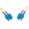 Image de Digitus FO patch cable SC/SC 09/125um 2m singlemode duplex sans halogène avec protocole de mesure jaune (2 m), Câble réseau
