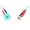 Image de Digitus Câble patch fibre optique ST vers SC multimode 50/125 m duplex longueur 1m classe OM3 (1 m), Câble réseau