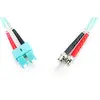 Image de Digitus Câble patch à fibres optiques ST/SC 50/125 2m multimode duplex OM3 RAL 4003 (2 m), Câble réseau
