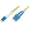 Image de Digitus Câble patch FO LC/SC 09/125µm Singelmode Duplex Sans halogène avec protocole de mesure jaune 1m (1 m), Câble réseau
