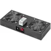 Image de Digitus Unité de ventilation de toit pour boîtier mural 483 mm (19"), Armoire serveur : accessoires, Noir