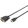 Image de Digitus DVI   HDMI (Typ A) (2 m), Câble vidéo, Noir