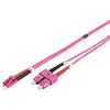 Image de Digitus Câble patch FO LC vers SC multimode OM4 - 50/125 m duplex color RAL4003, longueur 10m (10 m), Câble réseau