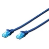 Image de Digitus 0.25m Cat5e U/UTP câble de réseau Bleu 0,25 m DK-1512-0025/B