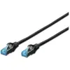Image de Digitus CAT 5e SF-UTP câble patch PVC AWG 26/7 longueur 0,5 m couleur noir (SF/UTP, CAT5e, 0.50 m), Câble réseau