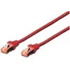 Image de Digitus CAT6 S-FTP Patchk.,0,5m, Rouge (CAT6, 0.50 m), Câble réseau