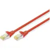 Image de Digitus CAT 6A S-FTP Câble patch Cu LSZH AWG 26/7 Longueur 0,25 m Couleur rouge (S/FTP, CAT6a, 0.25 m), Câble réseau