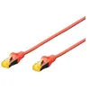 Image de DIGITUS - Cordon de raccordement - RJ-45 (M) pour RJ-45 (M) - 3 m - SFTP - CAT 6a - démarré, sans halogène, sans crochet - rouge