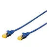Image de DIGITUS - Cordon de raccordement - RJ-45 (M) pour RJ-45 (M) - 5 m - SFTP - CAT 6a - démarré, sans halogène, sans crochet - bleu