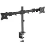 Image de DIGITUS DA-90349 - Kit de montage (fixation par pince pour bureau, 2 bras de moniteur) - pour 2 écrans LCD - Taille d'écran : 15"-27" - ordinateur de bureau