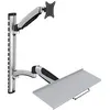 Image de DIGITUS DA-90354 - Kit de montage (support mural, plateau articulé pour clavier, bras pour moniteur) - pour écran LCD / clavier - Taille d'écran : 17"-27"