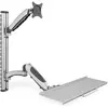 Image de Digitus Station de travail flexible, murale dm. (Mur, 27", 8 kg), Support de moniteur, Argent, Noir