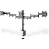 Image de Digitus Support de moniteur triple avec fixation par pince (Tables, 27", 8 kg), Support de moniteur, Noir
